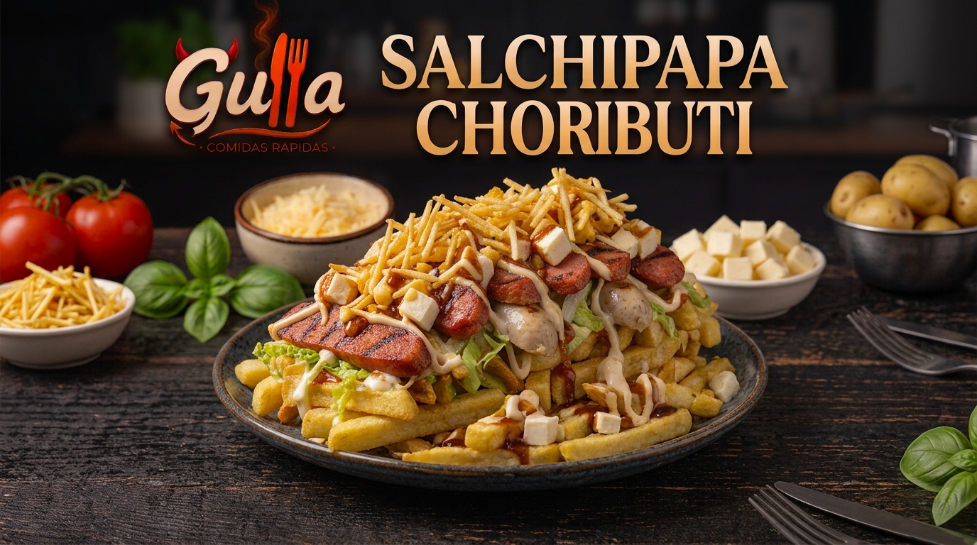 Salchipapa chori/butifarra